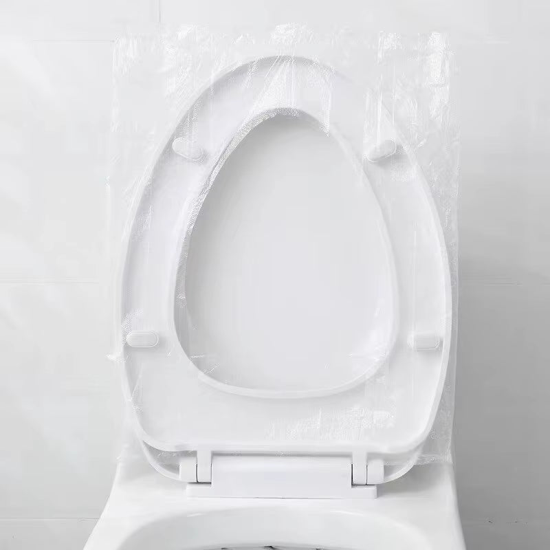 50-Pack Individually Wrapped Disposable Waterproof Toilet Seat Covers, Non-Slip Design for Travel and Protection