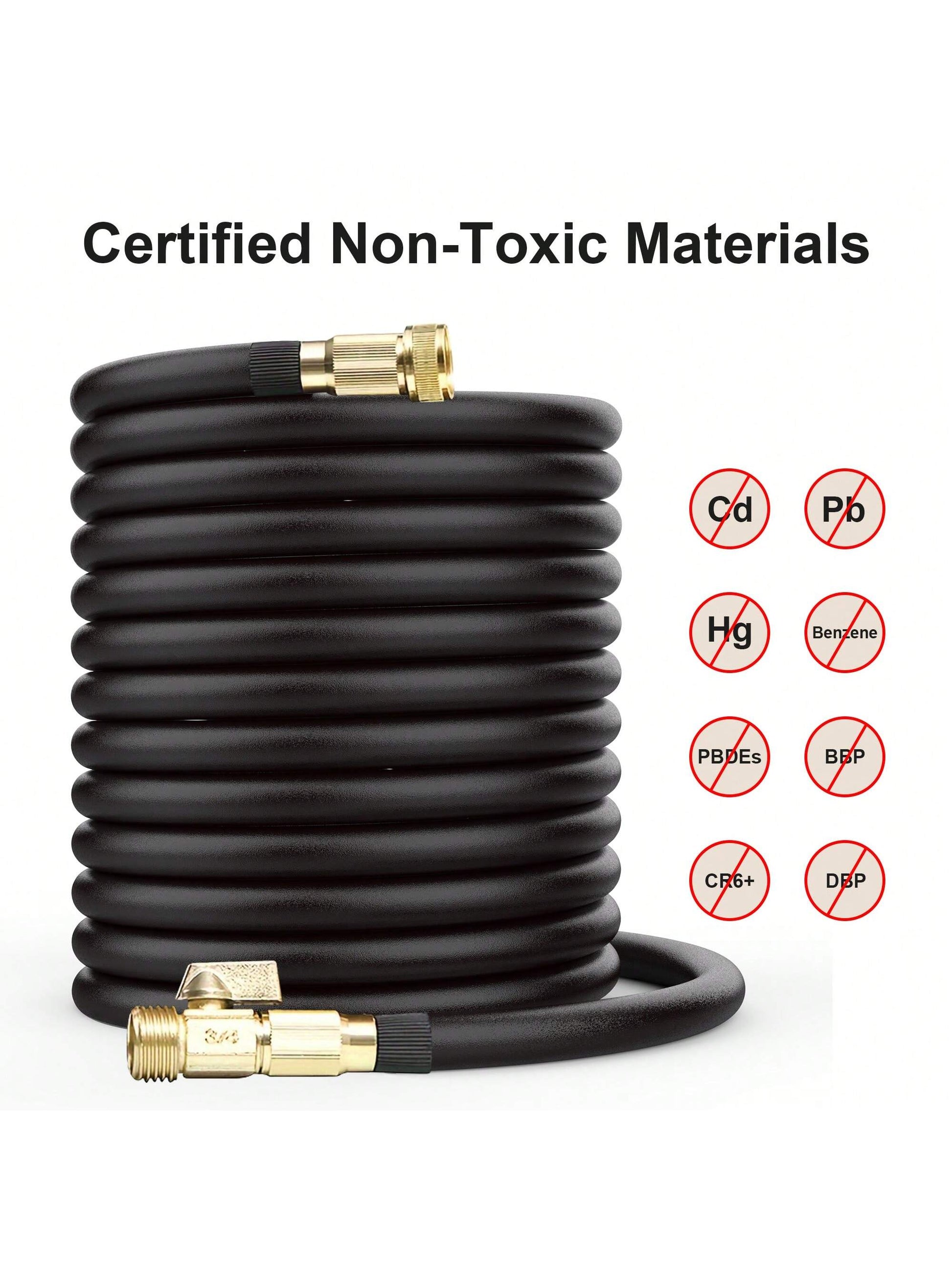 Revolutionary Flexible Garden Hose with Function Nozzle – Available in 25Ft, 50Ft, 75Ft, and 100Ft – Lightweight, Kink-Free Design with Durable Solid Brass Fittings!